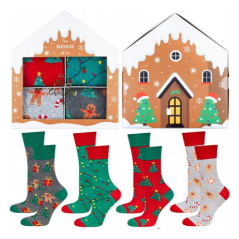 Vánoční ponožky SOXO v krabičce / 4-pack 70750A