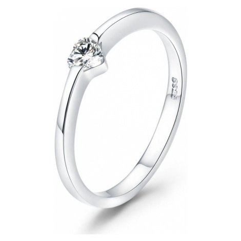 Linda's Jewelry Stříbrný prsten se Zirkonem Love IPR041 Velikost: 56