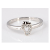 Stříbrný prsten s čirými zirkony strp169f