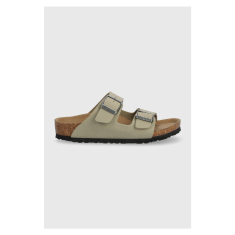 Dětské pantofle Birkenstock Arizona béžová barva