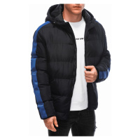 Men's quilted winter jacket - black V4 EM-JAHP-0101