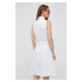 Bavlněné šaty Polo Ralph Lauren bílá barva, midi