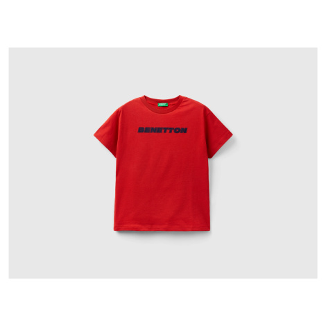 Benetton, 100% Cotton T-shirt With Logo United Colors of Benetton