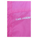 Dětská bunda Karl Lagerfeld růžová barva