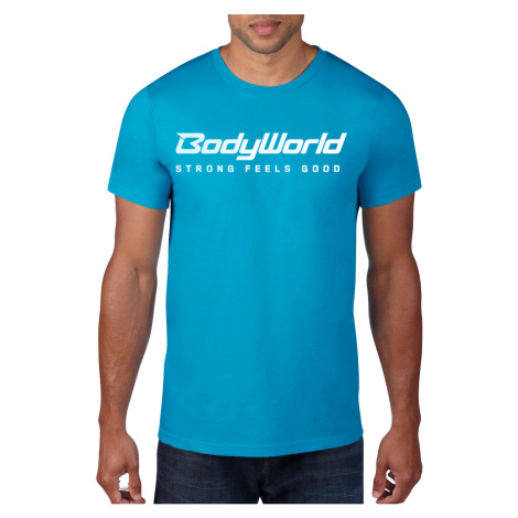 BodyWorld Pánské triko BodyWorld Strong Feels Good modré / bílé logo M