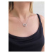 Stříbrný náhrdelník s krystaly Swarovski bílé srdce 32032.1