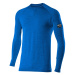 SIX2 Cyklistické triko s dlouhým rukávem - TS2 MERINOS - modrá