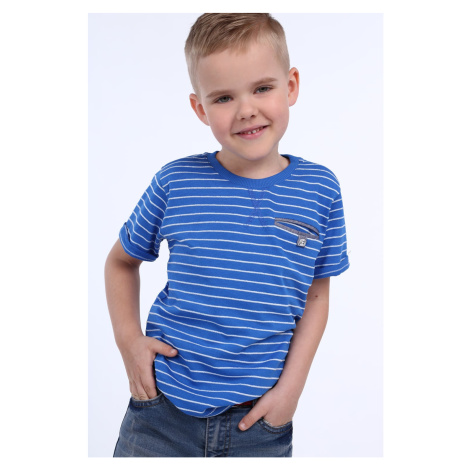 Chlapecké chrpově modré pruhované tričko FASARDI