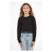 Dětské tričko s dlouhým rukávem Calvin Klein Jeans černá barva
