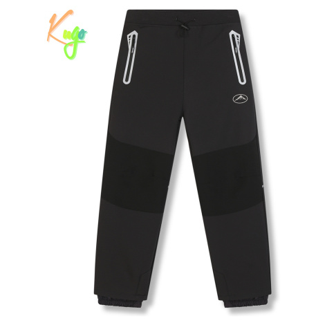 Chlapecké softshellové kalhoty, zateplené KUGO HK5628, tmavě šedá / černá kolena Barva: Šedá