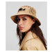 Klobouk karl lagerfeld k/signature raffia bucket hat hnědá