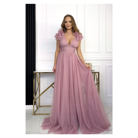 Světle růžové tylové šaty Melisa Paris Style