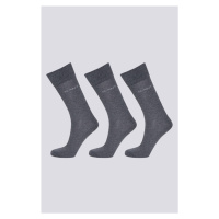 PONOŽKY GANT MERCERIZED COTTON SOCKS 3-PACK CHARCOAL MELANGE