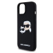 Liquid Silicone Double Heads Magsafe Zadní Kryt pro iPhone 15 Black Karl Lagerfeld