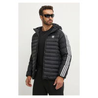 Bunda adidas Originals Pad Hooded Jacket pánská, černá barva, zimní, IZ1842