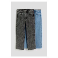 H & M - Loose Fit Jeans 2 kusy - černá