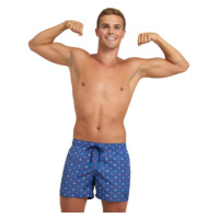 Pánské plavky ARENA MENS BEACH SHORT ALLOVER-540-grey blue microflowers multi