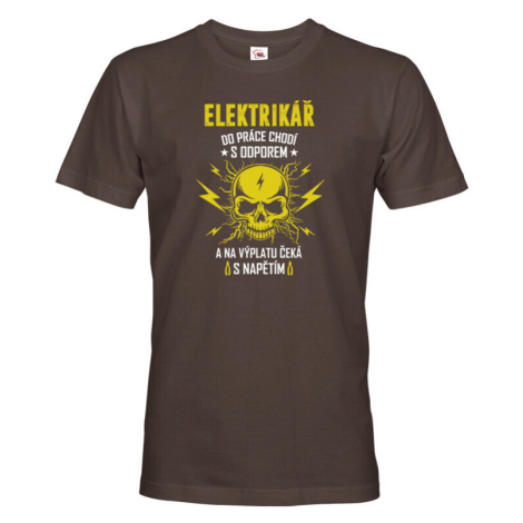 Pánské tričko Elektrikář do práce chodí s odporem - ideální dárek k narozeninám BezvaTriko