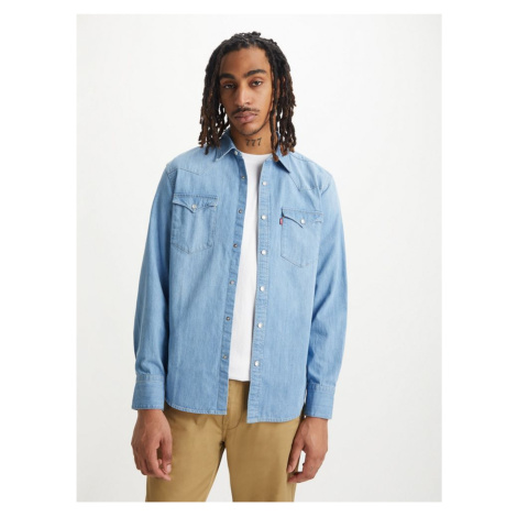 Levi&#39;s Světle modrá pánská džínová košile Levi's® Barstow Western Standard - Pánské Levi´s