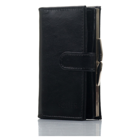 Elegantní dámská kožená peněženka černá značky Felice P13 Solier