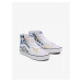 Modro-bílé dámské vzorované kotníkové tenisky VANS UA Comfy Cush SK8-Hi