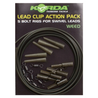 Korda montáž lead clip action pack 5 ks-clay