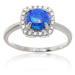 Dámský stříbrný prsten s modrým opálem STRP0442F