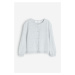 H & M - Propínací svetr z bavlny - šedá