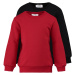 Trendyol Red-Black 2-Pack Basic Boys' Knitted Thin Sweatshirt