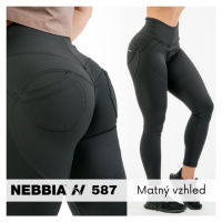 NEBBIA - Lifting Effect Bubble Butt legíny s vysokým pasem 587 (black) - NEBBIA