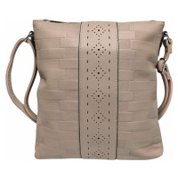 Světle hnědá crossbody kabelka se vzory