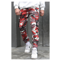 Madmext Men's Red Camouflage Cargo Pocket Jogger Pants 5791