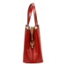 Vera Pelle Kožená červená dámská kabelka do ruky Florencie Červená