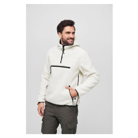 Teddyfleece Worker Pullover Jacket - white Brandit