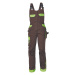 Crv Yowie Dámské pracovní kalhoty s laclem 03020208 hnědá/zelená