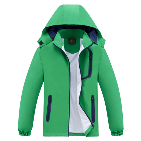 Chlapecká jarní, podzimní bunda KUGO B2868, zelená Barva: Zelená