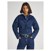 Modrá dámská proužkovaná džínová bunda Pepe Jeans Mika Stripe - Dámské