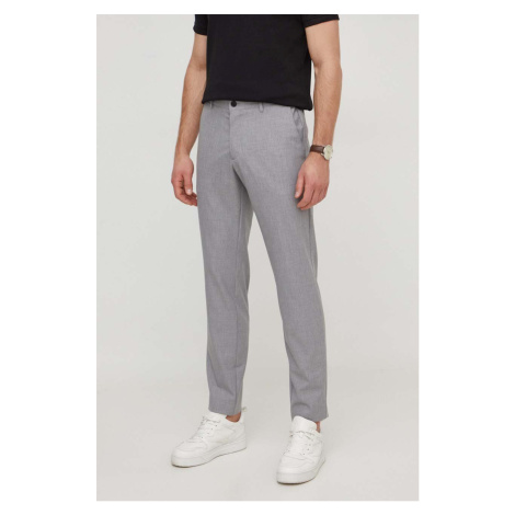 Kalhoty BOSS pánské, šedá barva, přiléhavé, 50508198 Hugo Boss