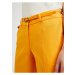 Oranžové dámské zkrácené kalhoty s páskem ORSAY