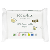 Eco by Naty Vlhčené ubrousky ECO bez vůně - pro citlivou pokožku, cestovní balení 20 ks