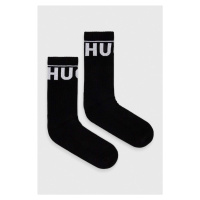 Ponožky HUGO 2-pack pánské, černá barva, 50510647