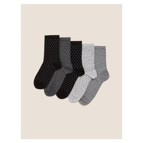 Sada pěti párů dámských bezešvých ponožek Marks & Spencer