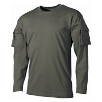 Tričko US T-Shirt s kapsami na rukávech 1/1 olivové