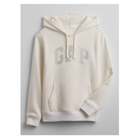 GAP HERITAGE Pullover Hoodie dámská mikina bílá
