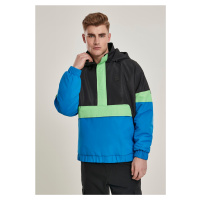 Bunda 3-Tone Neon Mix Pull Over Jacket černá/kobaltově modrá