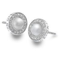 Hot Diamonds Stříbrné náušnice Hot Diamonds Emozioni Giove Pearl DE460