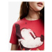 Červené dámské tričko Desigual Plsd To Meet U Mickey