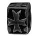 Troli Černý korálek Templářský kříž KMM0318-BLAC