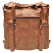 Velký středně hnědý kabelko-batoh z eko kůže