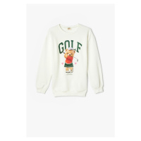 Koton Ecru Girl's Sweatshirt